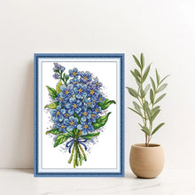 Load image into Gallery viewer, Handmade orchid cross stitch framed wall art