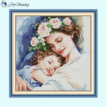 Load image into Gallery viewer, Mother’s Love Cross Stitch Kit – DIY Handmade Embroidery Gift for Mom