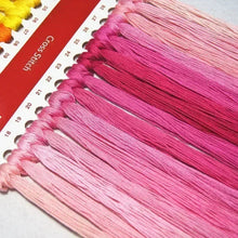 Load image into Gallery viewer, Kit contents of Winter Hot Pot Cross Stitch – Aida fabric, threads, chart