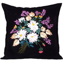 Load image into Gallery viewer, Hand Embroidery Cross stitch DIY Ribbon Embroidery Cushion Pillowcase Kit - AIMDIY