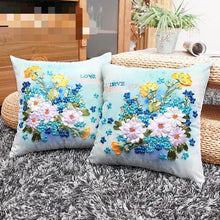 Load image into Gallery viewer, New Ribbon Embroidered Pillow Case Couple Cartoon Car Pillow Wedding Printing Handmade Pillow Cushion Cover - AIMDIY