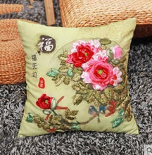 Load image into Gallery viewer, New Ribbon Embroidered Throw Pillow Pillow Case Couple Car Pillow Wedding Printing Cross Stitch Pillow Cushion Cover - AIMDIY