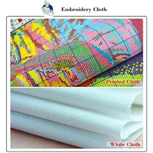 Load image into Gallery viewer, Wonderful World Cross Stitch Kit - Printed Aida &amp; DMC Threads | Beginner Needlecraft
