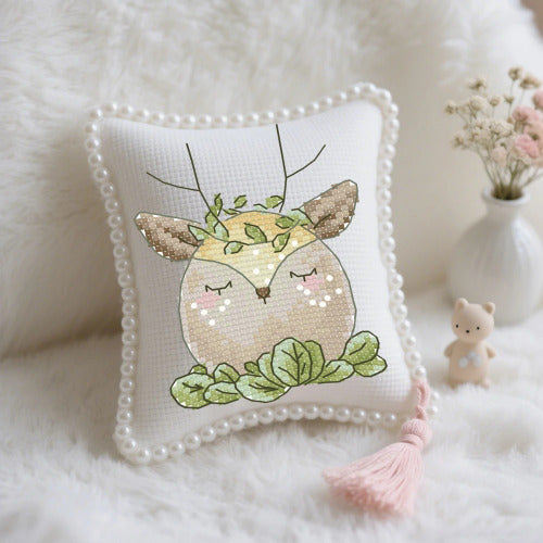 Pin Cushion Cross Stitch Kit Easter 2 – Joy Sunday DIY Mini Embroidery 10×14cm