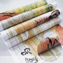 Load image into Gallery viewer, Joy Sunday Spring Starry Sky Cross Stitch Kit – Printed Aida 11CT/14CT/16CT DMC Threads DIY Embroidery for Adults
