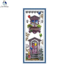 Load image into Gallery viewer, Joy Sunday Balcony Landscapes Cross Stitch Kit - European Scene with Printed Aida &amp; DMC Threads
