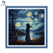 Load image into Gallery viewer, Look at the Stars Embroidery Kit

