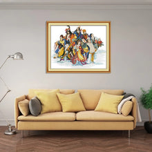 Load image into Gallery viewer, The Eight Immortals Crossing The Sea Chinese Style Cross Stitch – DIY Embroidery Kit
