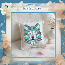 Load image into Gallery viewer, Joy Sunday Cross Stitch Pin Cushion Kit – DIY Embroidery with PP Cotton Filling | Wolf Design - AIMDIY
