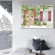 Load image into Gallery viewer, Afternoon Patio Scenery Cross Stitch Kit – DIY Hand Needlework for Home Decor
