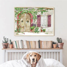 Load image into Gallery viewer, Afternoon Patio Scenery Cross Stitch Kit – DIY Hand Needlework for Home Decor
