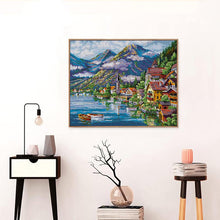 Load image into Gallery viewer, Alpine Village Scenic Pattern Cross Stitching - AIMDIY
