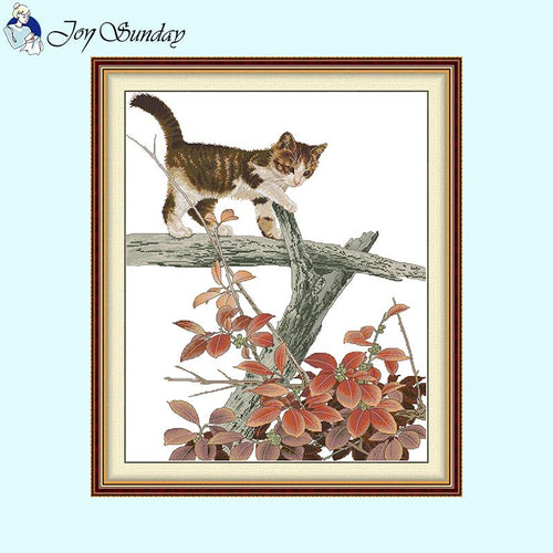 Autumn Cat  Animal Patterns - AIMDIY