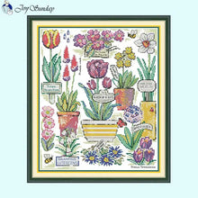 Load image into Gallery viewer, Botanical Garden Flowers Cross Stitch Kit - AIMDIY
