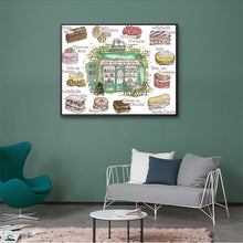 Load image into Gallery viewer, Cake Dessert Shop Painting Cross Stitch Kit 14CT Counted DIY Gifts - AIMDIY
