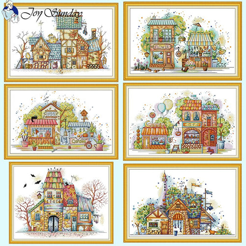Cartoon Little House Scenery - AIMDIY