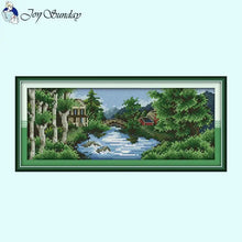 Load image into Gallery viewer, Landscape Pattern Castle Four Seasons Cross Stitch 14ct 16ct 11ct - AIMDIY
