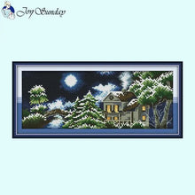Load image into Gallery viewer, Landscape Pattern Castle Four Seasons Cross Stitch 14ct 16ct 11ct - AIMDIY
