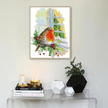 Load image into Gallery viewer, Christmas Red Bird at the Window - AIMDIY
