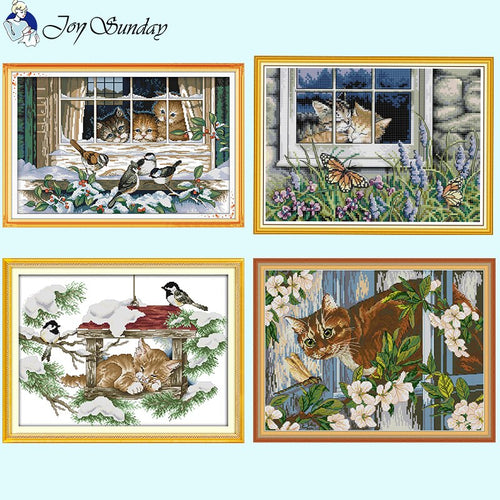 Cute Cat  Animal Pattern Needle & Thread - AIMDIY