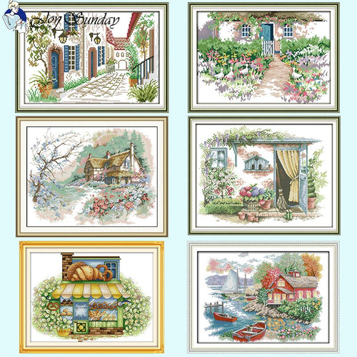 Flower House Landscape s         Thread - AIMDIY