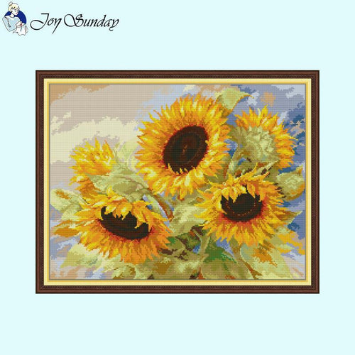 Flower Pattern Sunflower Living Room Decor - AIMDIY
