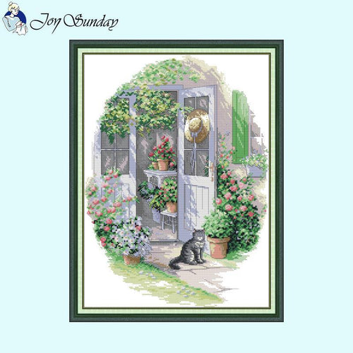 Flower Room Cross Stitch Kit - AIMDIY