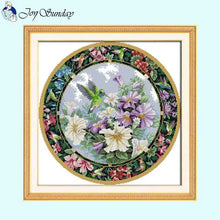 Load image into Gallery viewer, Floral Pattern Flowers and Birds DIY Cross Stitch Kit - AIMDIY

