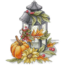 Load image into Gallery viewer, DIY Floral Pattern Cross Stitch Kit Flowers and Horse Lamps - AIMDIY
