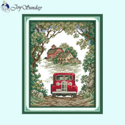 Forest Rescuer Car Pattern Cross Stitch Kit