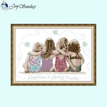 Load image into Gallery viewer, Four Good Friends DIY Character Pattern Cross Stitch
