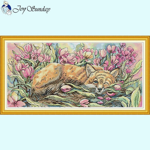 Fox in Flower Animal Patterns - AIMDIY
