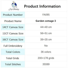 Load image into Gallery viewer, Garden Cottage Floral Cross Stitch Embroidery Kits - AIMDIY

