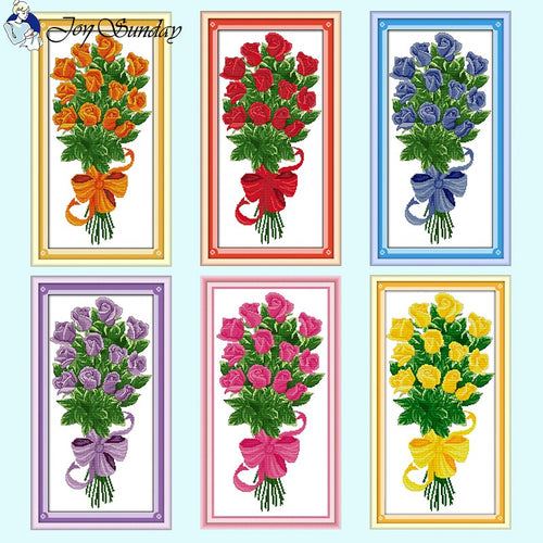 Floral Rose Bouquet Pattern s    Counted - AIMDIY