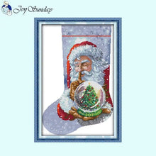Load image into Gallery viewer, Joy Sunday Christmas Stocking Cross Stitch Kit - AIMDIY
