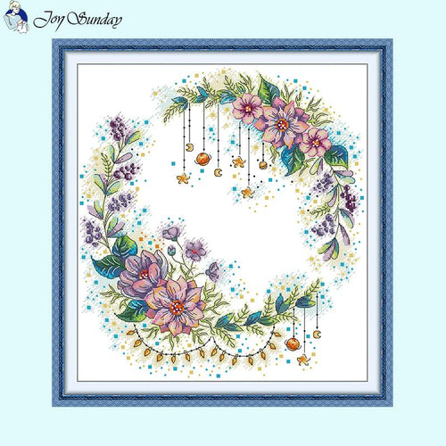 Joy Sunday Floral Pattern  Fairy Tale Wreath - AIMDIY