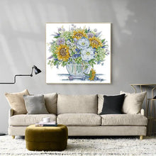 Load image into Gallery viewer, Flower Vase Cross Stitch DIY Fabric Crafts - AIMDIY
