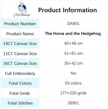 Load image into Gallery viewer, Joy Sunday Horse and Hedgehog Animal Pattern - AIMDIY
