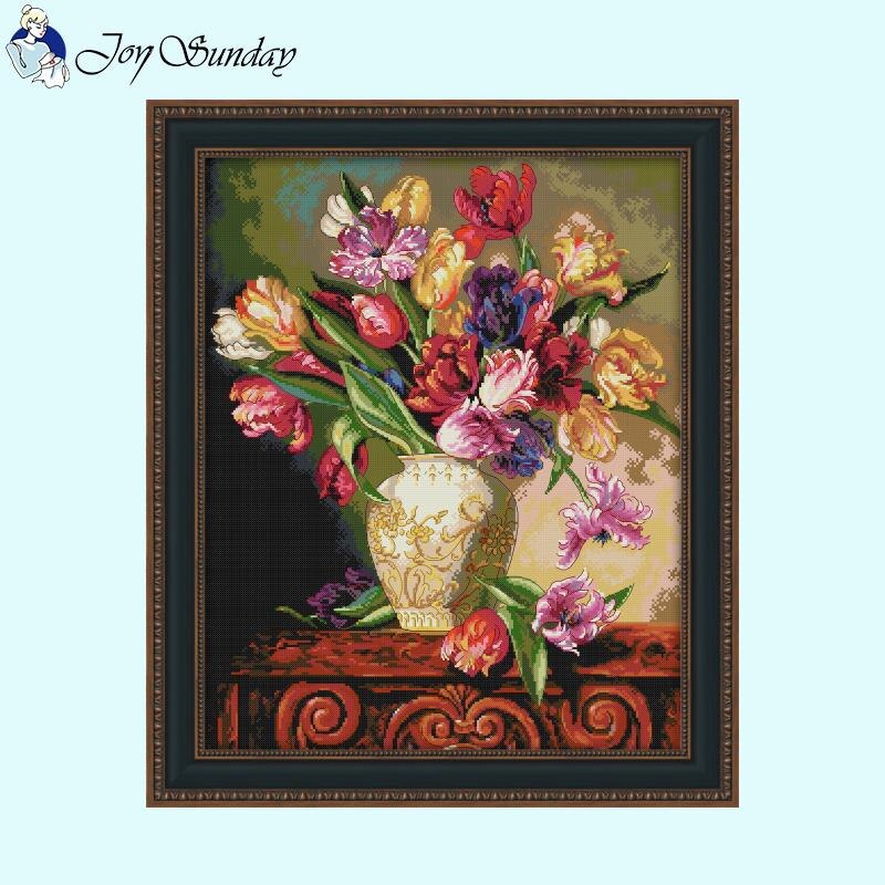 Joy Sunday Oil Painting Flower Pattern - AIMDIY