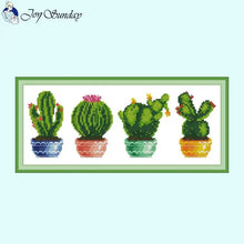 Load image into Gallery viewer, Joy Sunday Potted Cactus and Flowers
