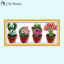 Load image into Gallery viewer, Joy Sunday Potted Cactus and Flowers
