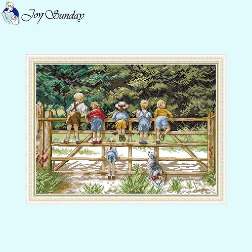 Joy Sunday Printed Cross Stitch Childhood Character - AIMDIY