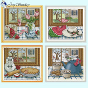 Seasons Outside the Window Cross Stitch