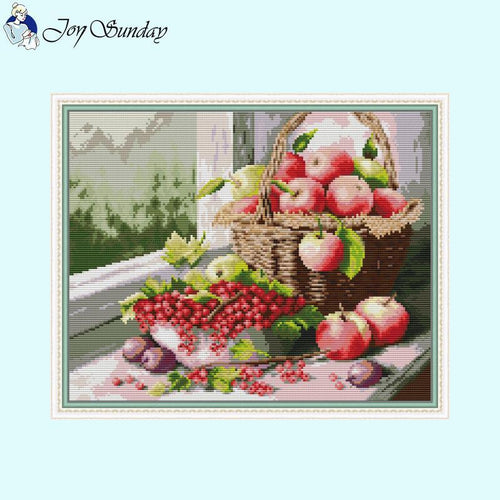 Oil Painting Apple and Cherry - AIMDIY
