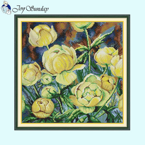 Oil Painting Camellias Floral Patterns HD - AIMDIY