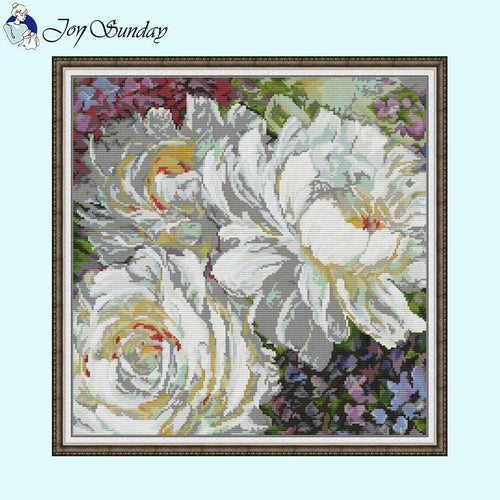 Oil Painting  Rose Floral Pattern - AIMDIY