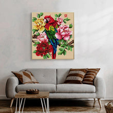 Load image into Gallery viewer, Parrot and Peony DIY Flower Pattern Cross Stitch Kits - AIMDIY
