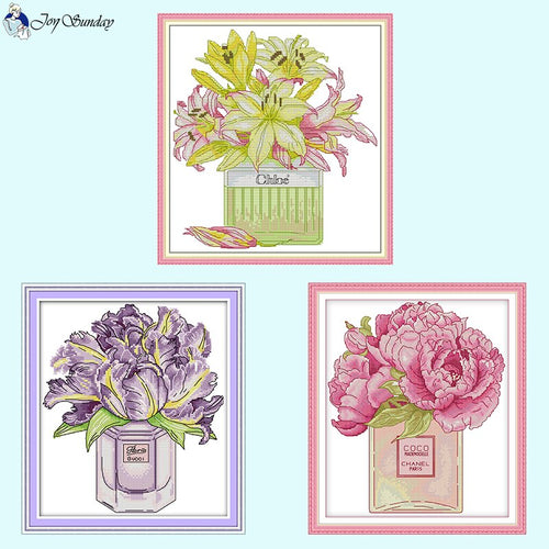Perfume Bottle Floral - AIMDIY