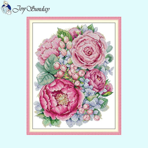 Pink Flowers Bloom Joy Sunday Floral Pattern - AIMDIY