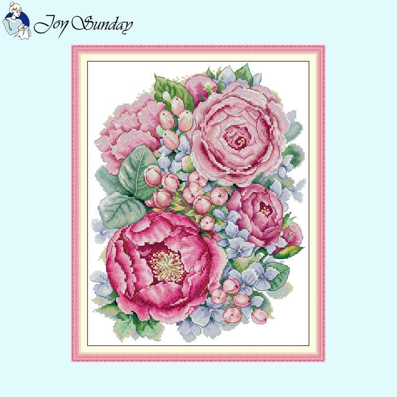 Pink Flowers Bloom Joy Sunday Floral Pattern - AIMDIY